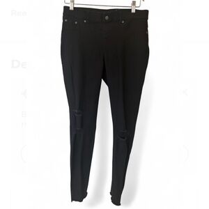 Hue Black Distressed Skinny Jeans